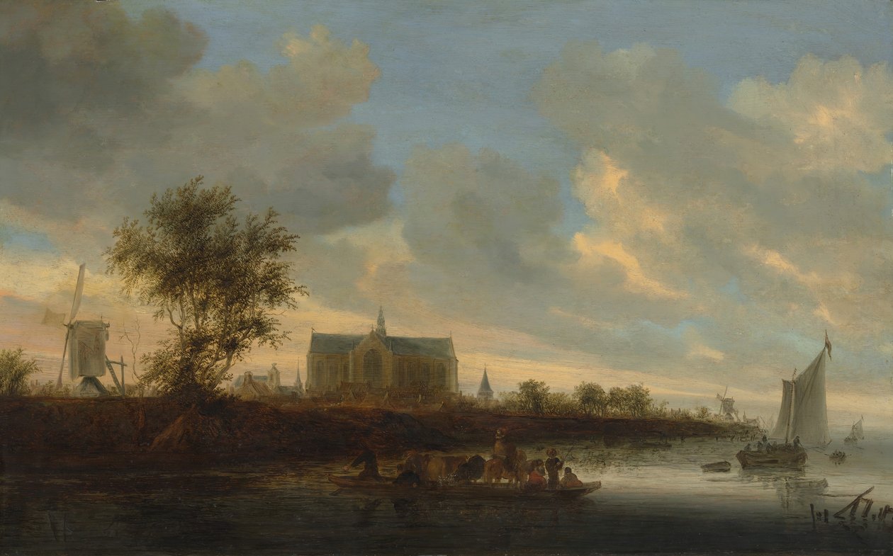Pohled na město Alkmaar. od Salomon Ruysdael