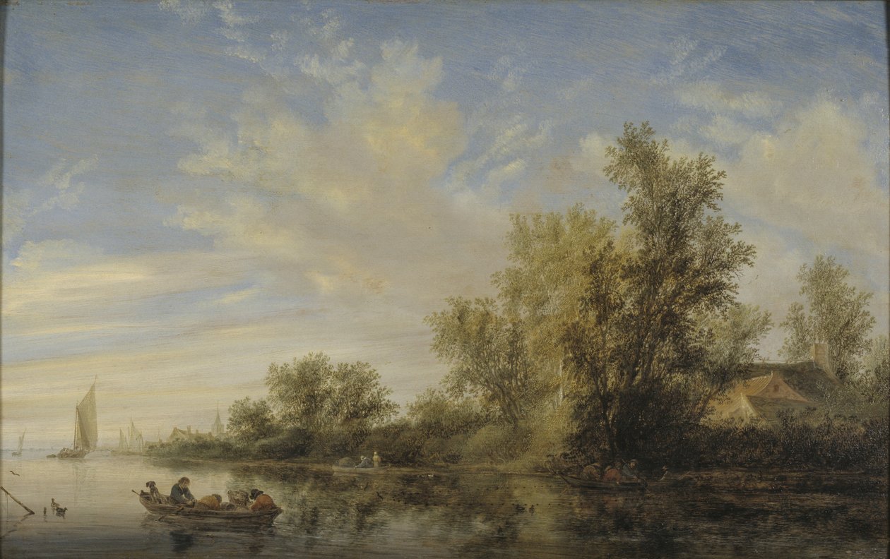 Říční krajina od Salomon van Ruysdael