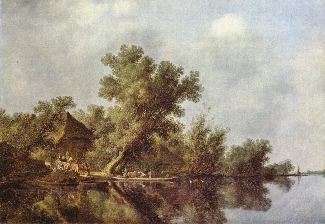 Říční krajina od Salomon van Ruysdael