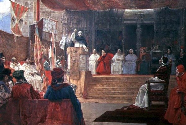 Kompromis Caspe v roce 1412 (olej na plátně) od Salvador Viniegra y Lasso de la Vega