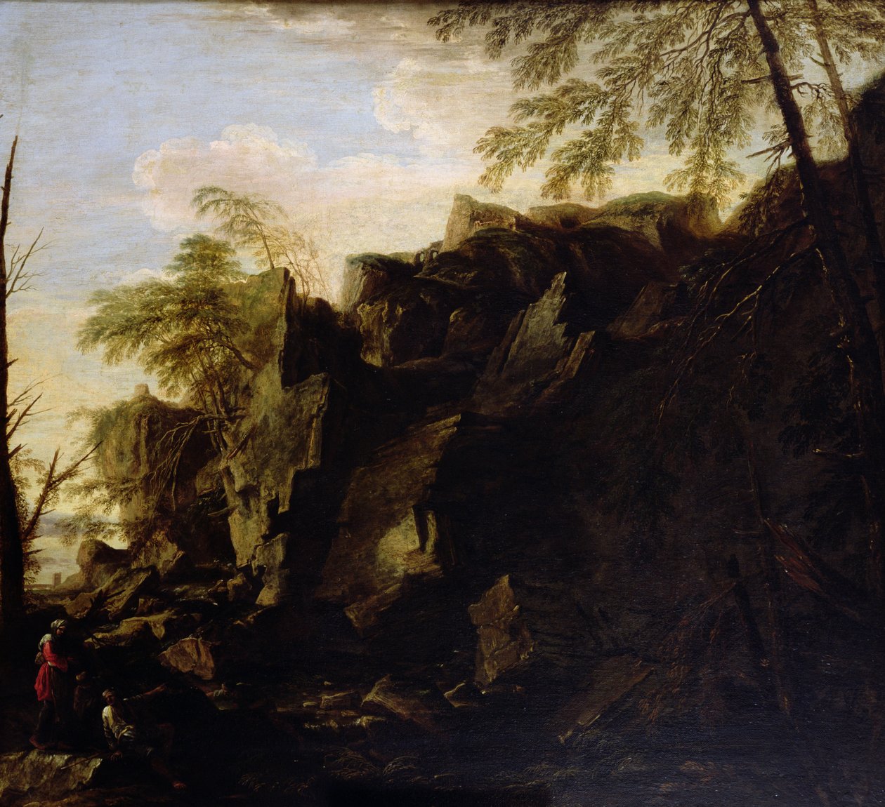Skalnatá krajina kolem roku 1640 od Salvator Rosa