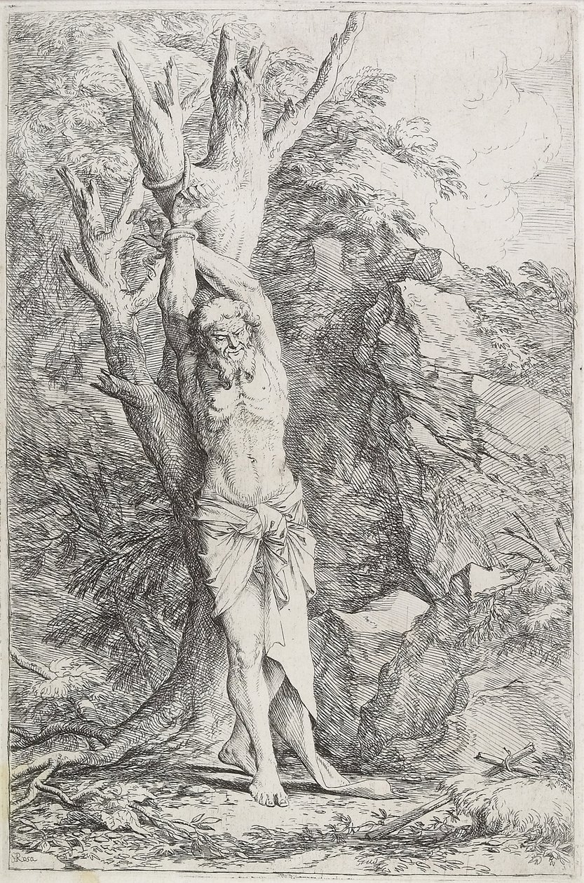 Albert, (Trpící vlastní pokání), 1662-1663 od Salvator Rosa