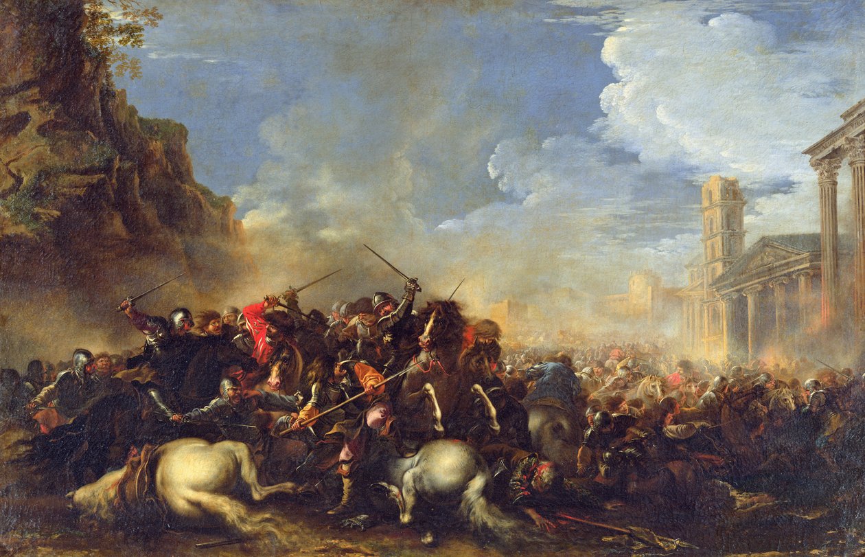 Bitevní scéna, kolem 1641-42 od Salvator Rosa