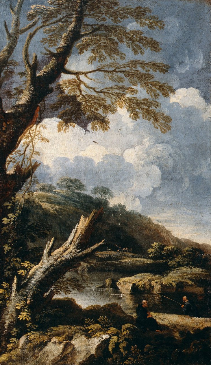 Rybaření mnichů od Salvator Rosa