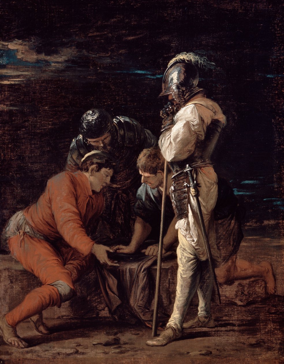 Vojáci hazardní hry od Salvator Rosa