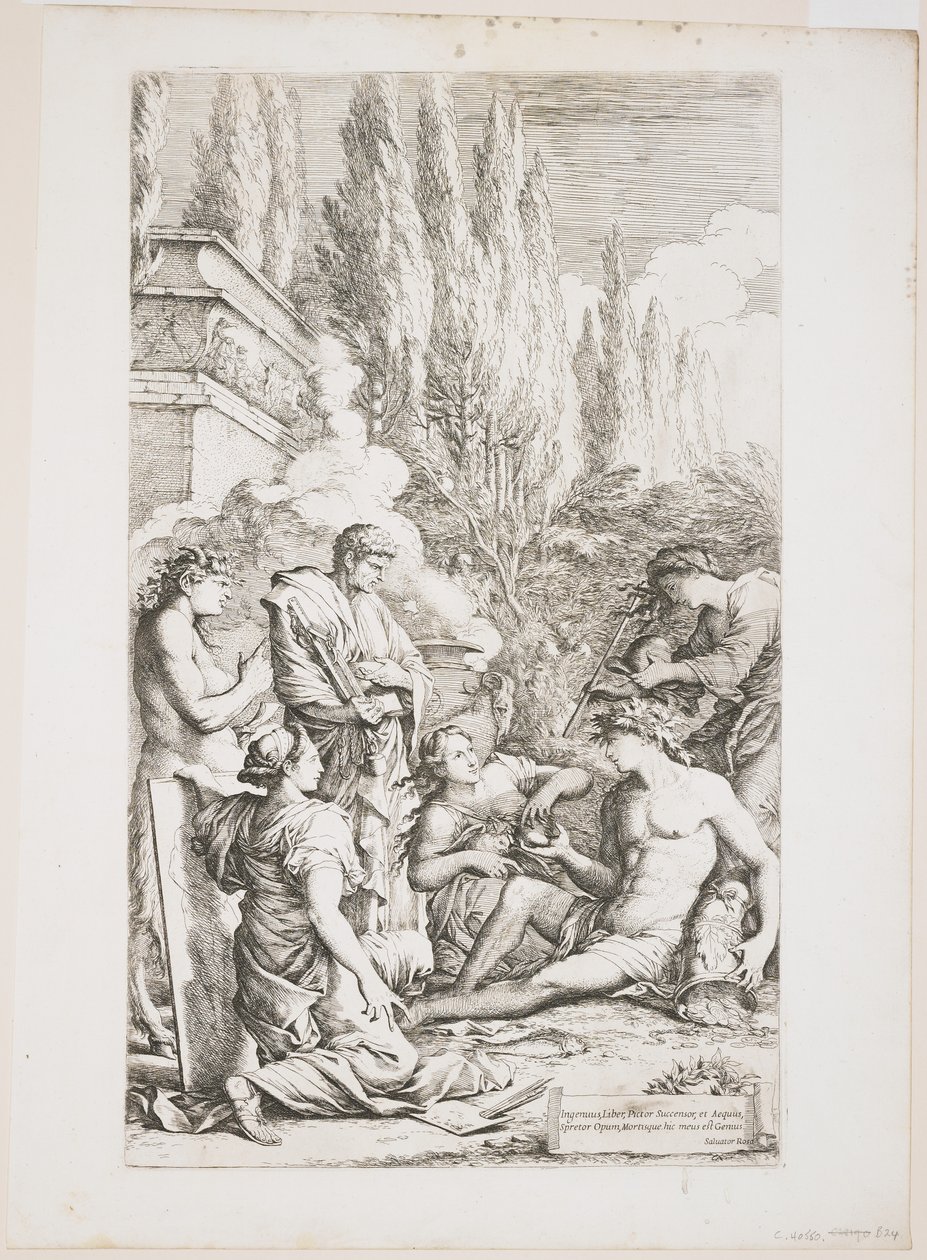 Génius Salvator Rosa, c. 1662 od Salvator Rosa