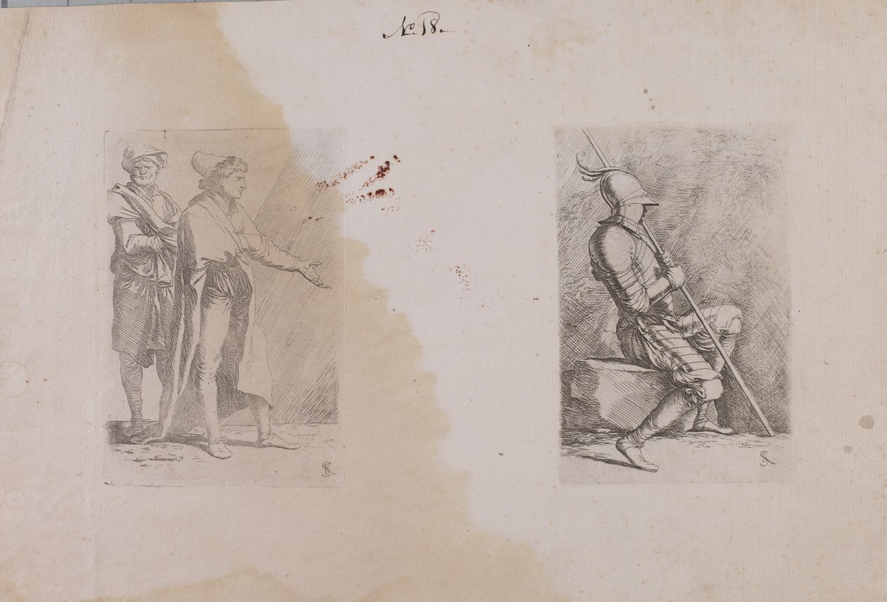 (Série figurek) Dva muži od Salvator Rosa