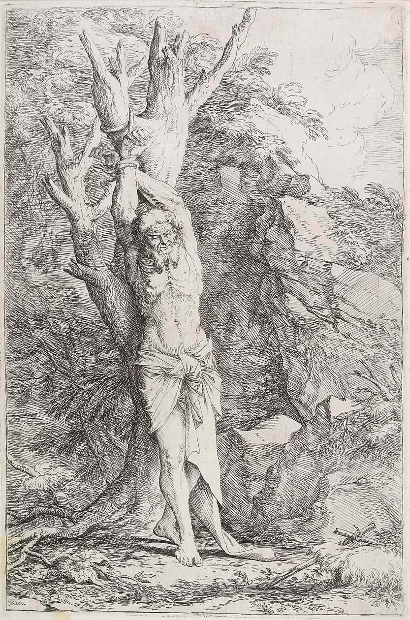 Albert (trpící v dobrovolném pokání) od Salvator Rosa