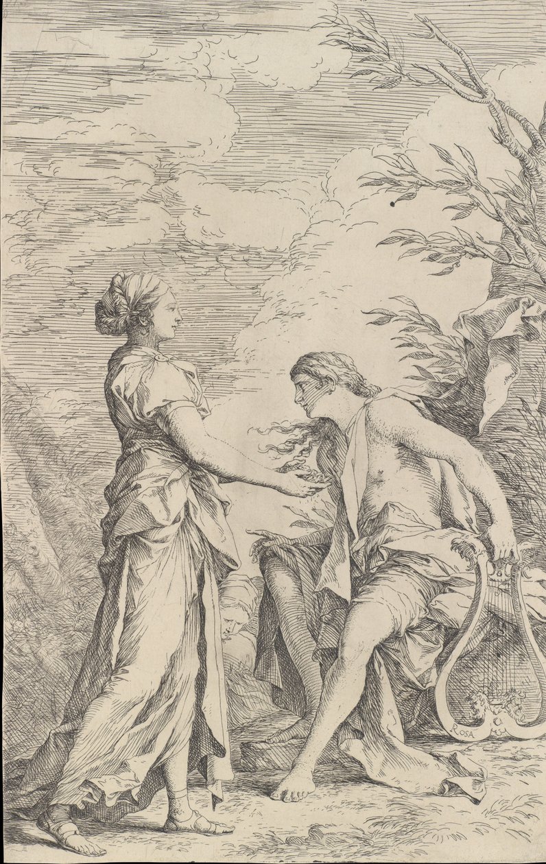 Apollo a kumská Sibyla, ca. 1661. od Salvator Rosa