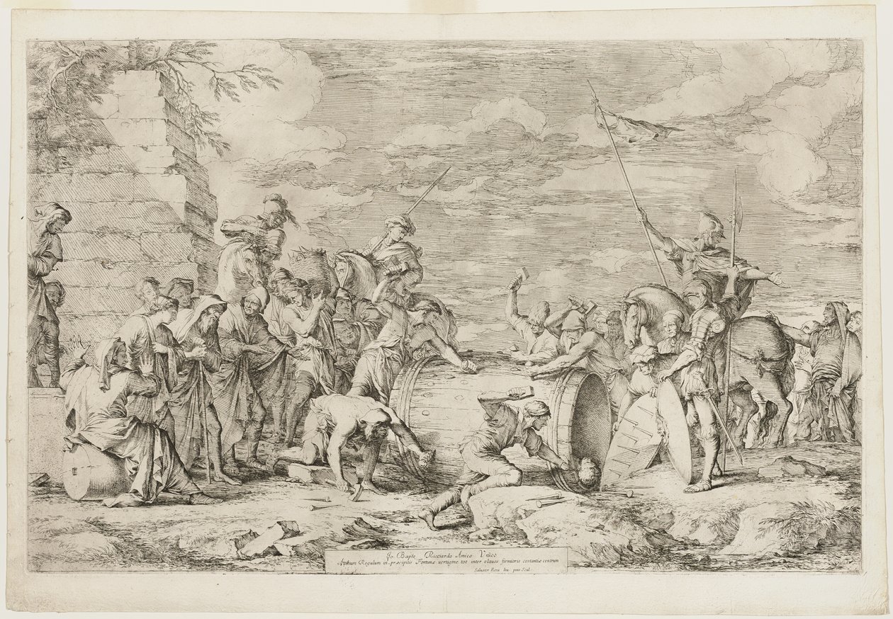 Smrt Atilia Regula od Salvator Rosa