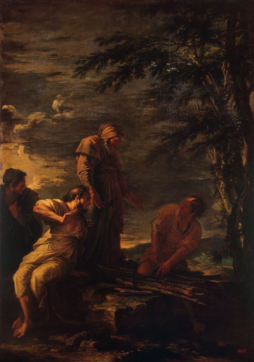 Democritus a Prótagoras, 1663-1664 od Salvator Rosa
