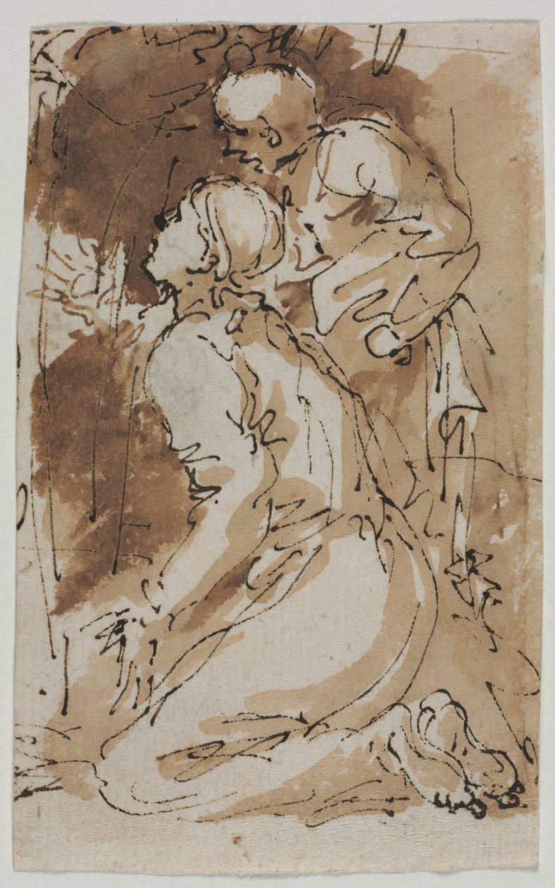 Figurální studie (recto) od Salvator Rosa