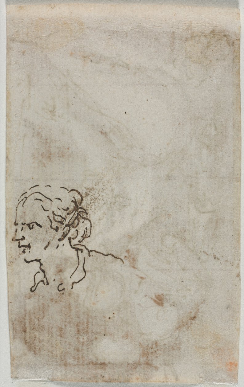 Figurální studie naopak, c. 1640-1649. od Salvator Rosa