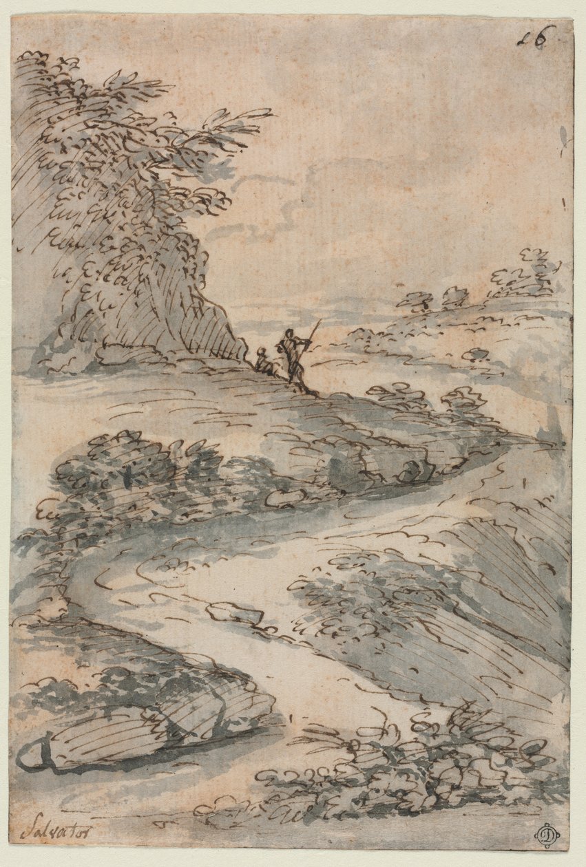 Postavy na klikaté cestě od Salvator Rosa