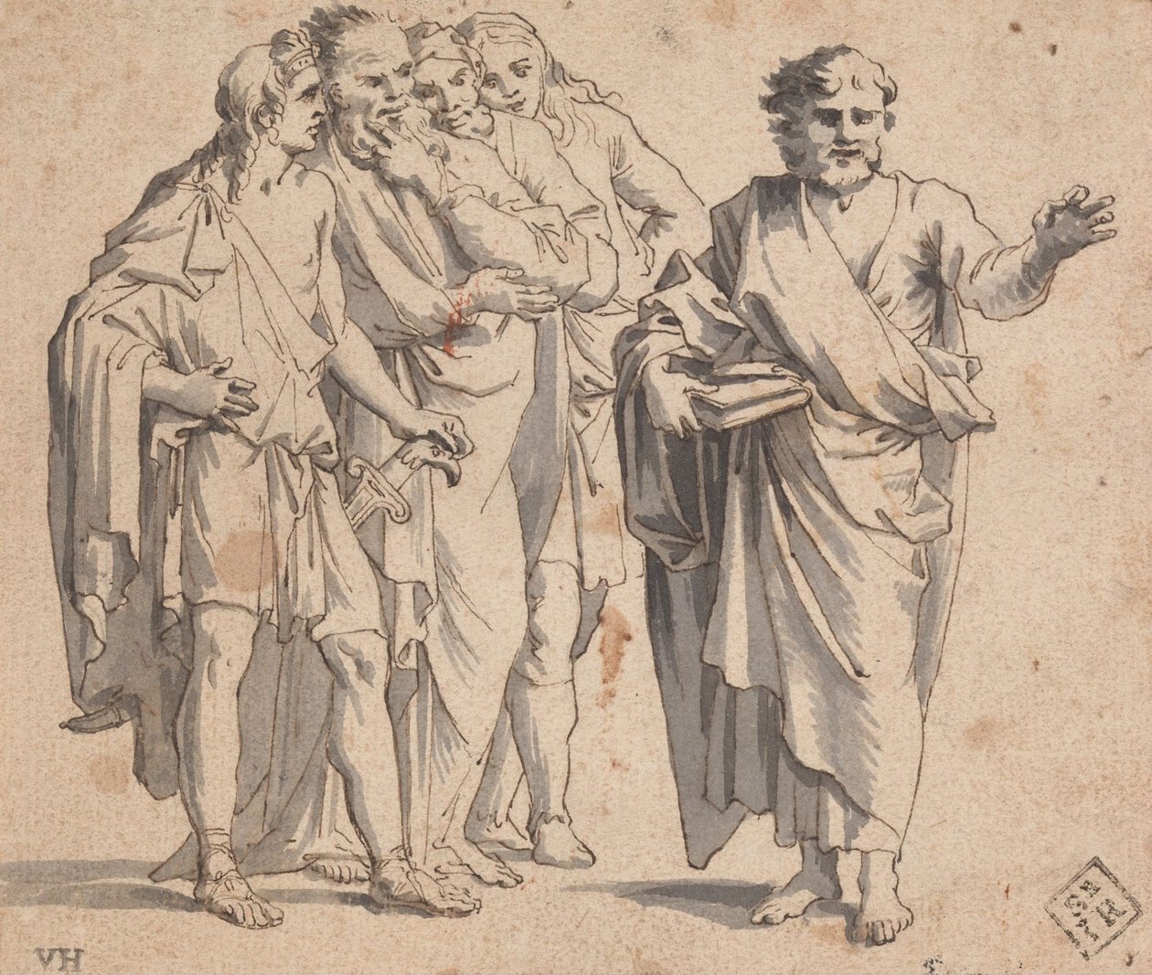 Skupina soch od Salvator Rosa