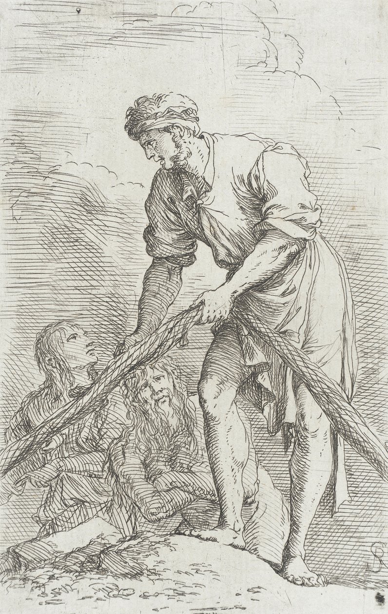 Figurka: Muž táhnoucí síť od Salvator Rosa