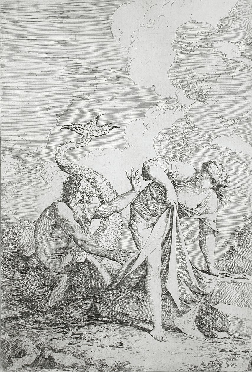 Glaukos a Skylla od Salvator Rosa
