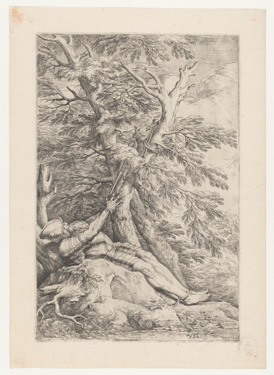 Svatý Vilém z Malevalu od Salvator Rosa