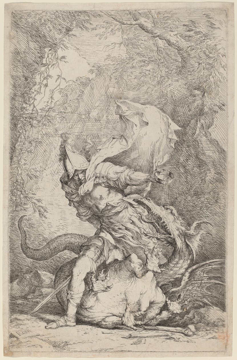 Jason a drak od Salvator Rosa