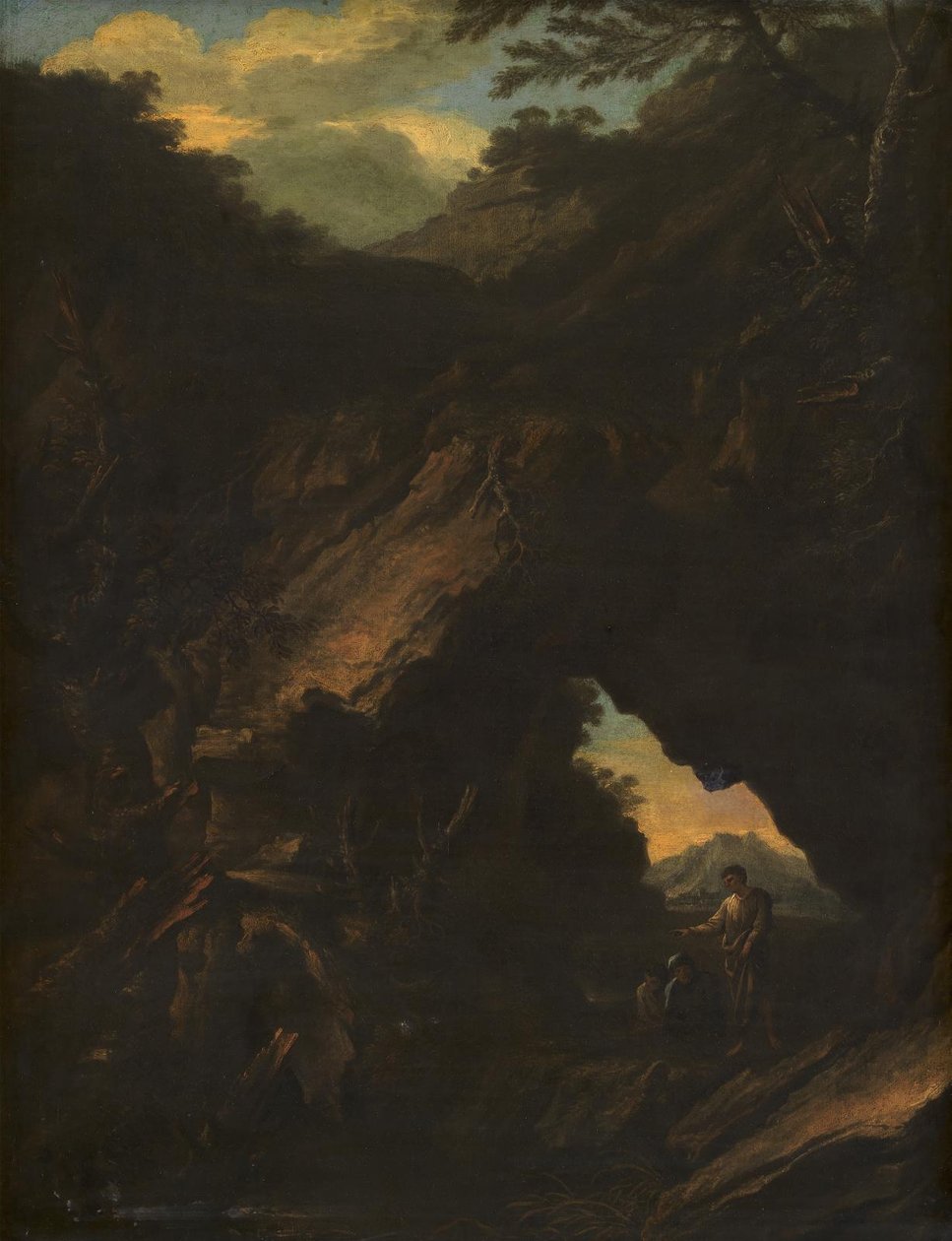 Krajina s "Arco Naturale" od Salvator Rosa