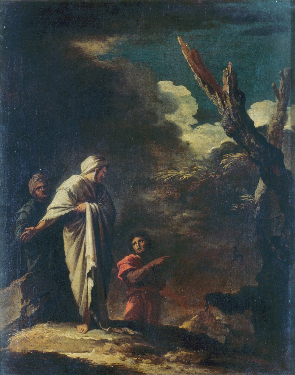 Krajina s postavami od Salvator Rosa