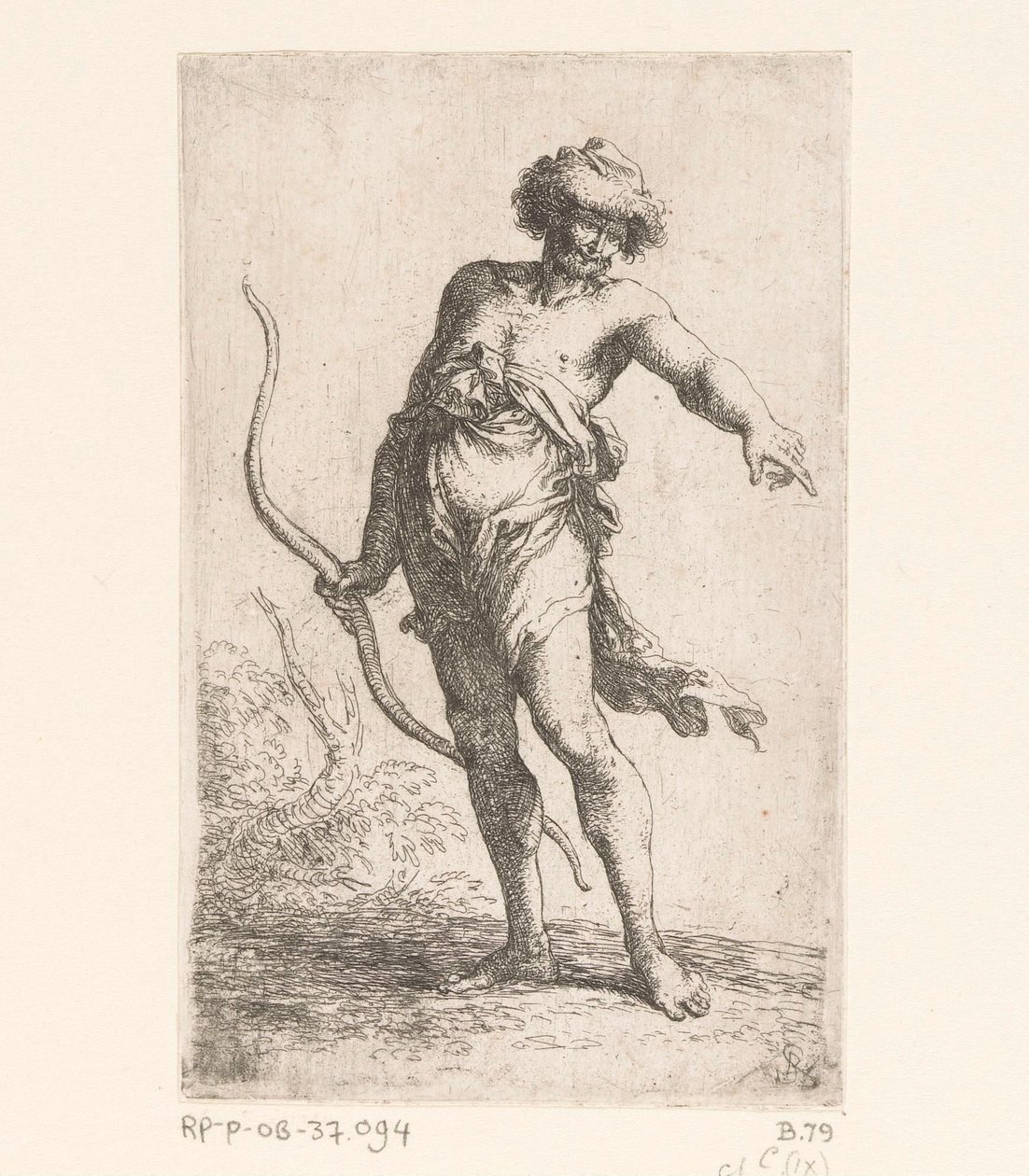 Muž s lukem Malé figurky (název série) Figurka (název série) od Salvator Rosa