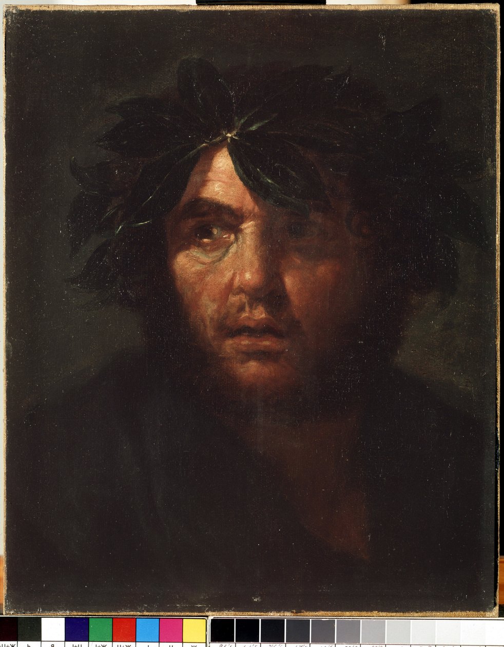 ""Portrét muže s vavřínovým věncem"" Obraz Salvator (Salvatore) Rosa (1615-1673) Státní muzeum umění M. Ciurlionise, Kaunas od Salvator Rosa