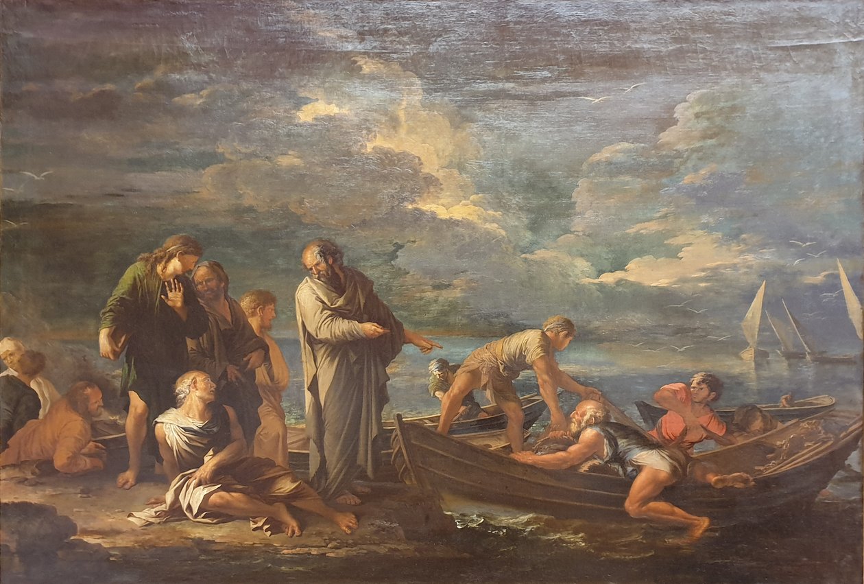 Pythagoras a rybáři od Salvator Rosa