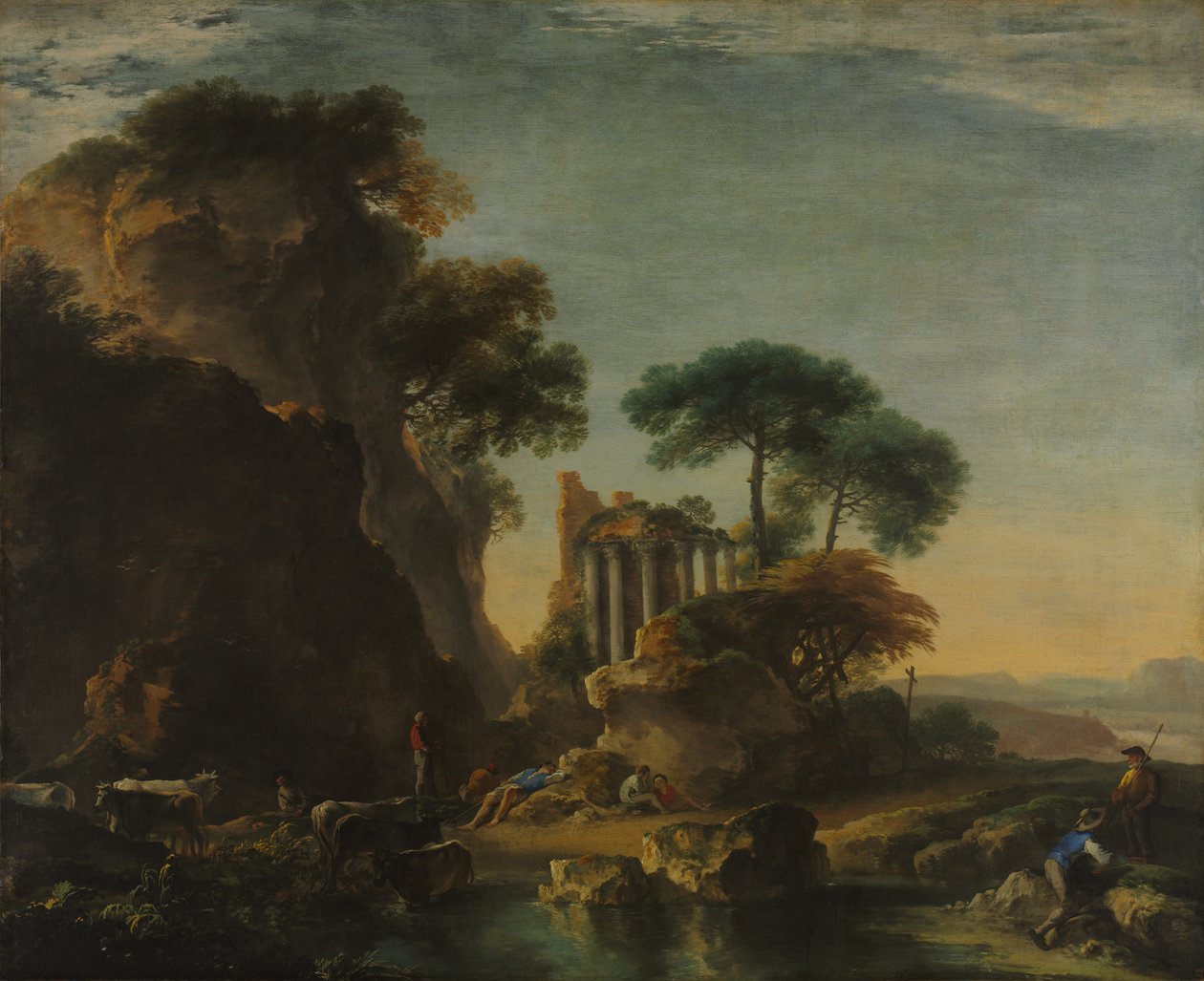 Ruiny ve skalnaté krajině, c. 1640. od Salvator Rosa