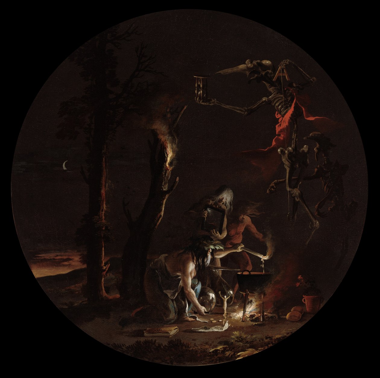 Scény čarodějnictví: 1645-49 (olej na plátně). od Salvator Rosa