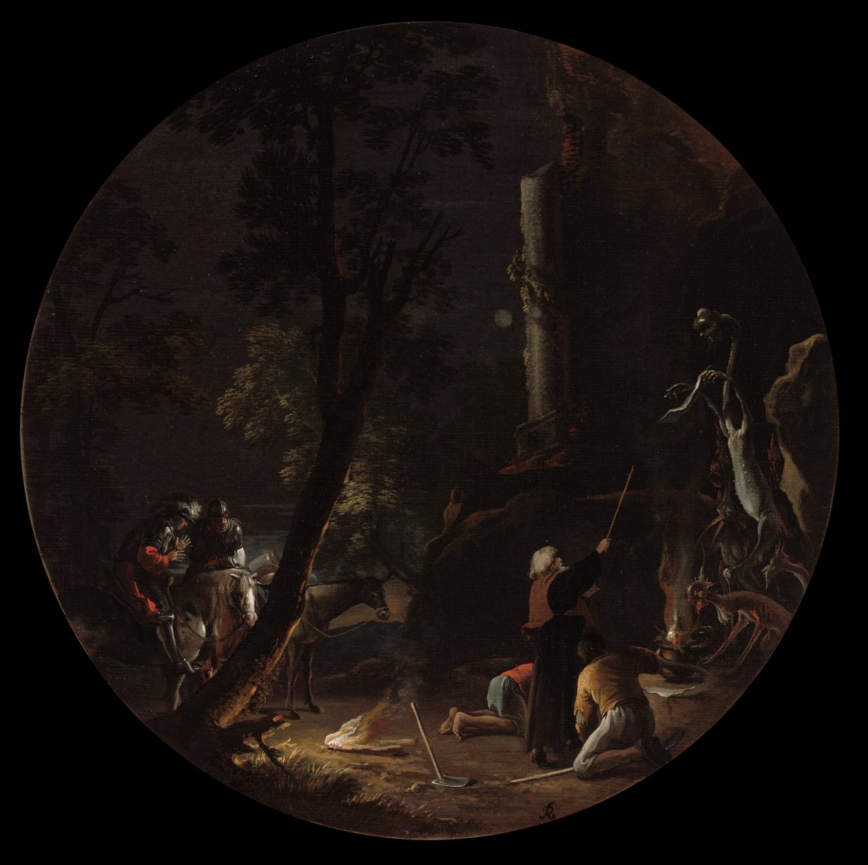 Scény čarodějnictví: Noc od Salvator Rosa