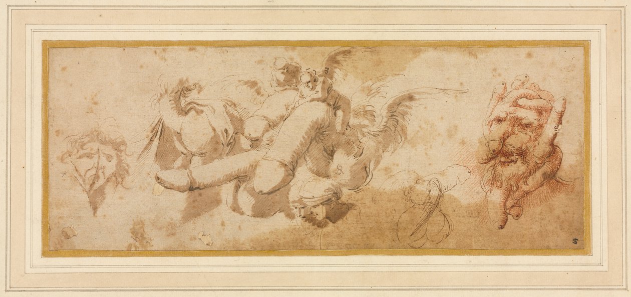 List A Satirické studie (Amorini Riding Folly) od Salvator Rosa