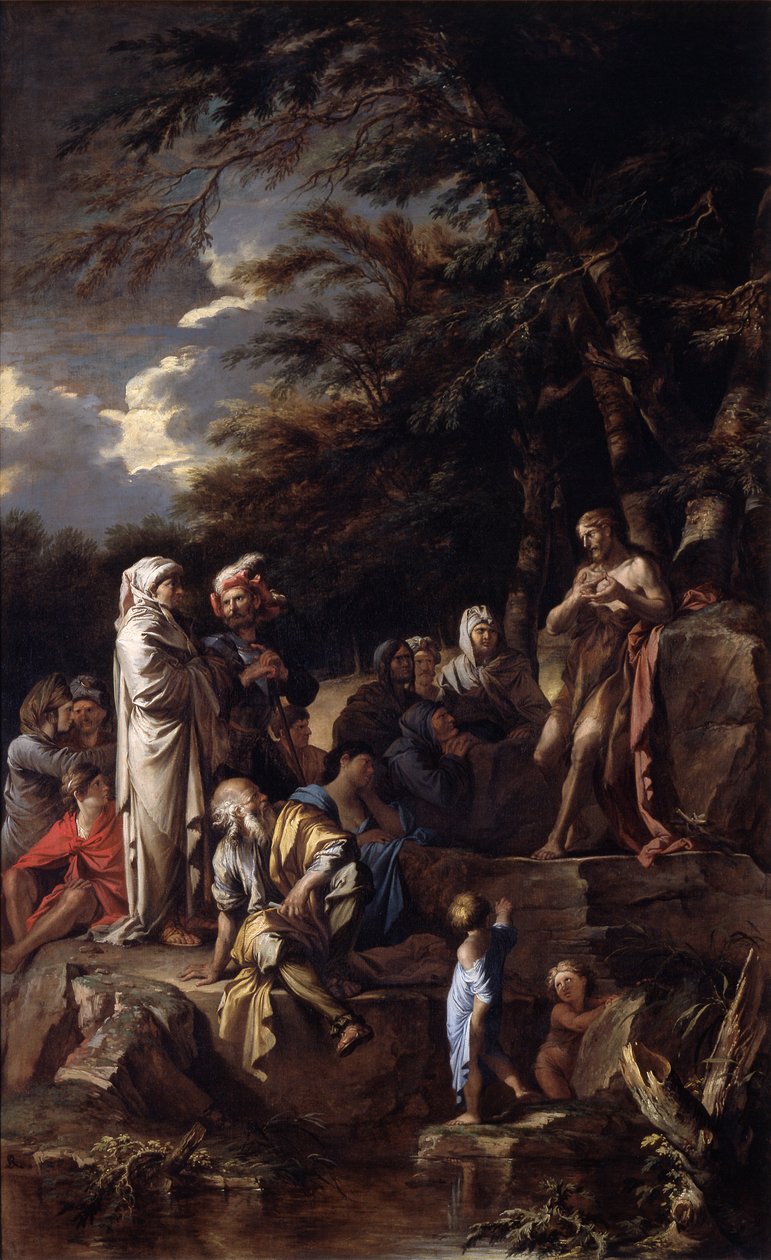 Svatý Jan Křtitel káže na poušti, asi 1660 (olej na plátně) od Salvator Rosa