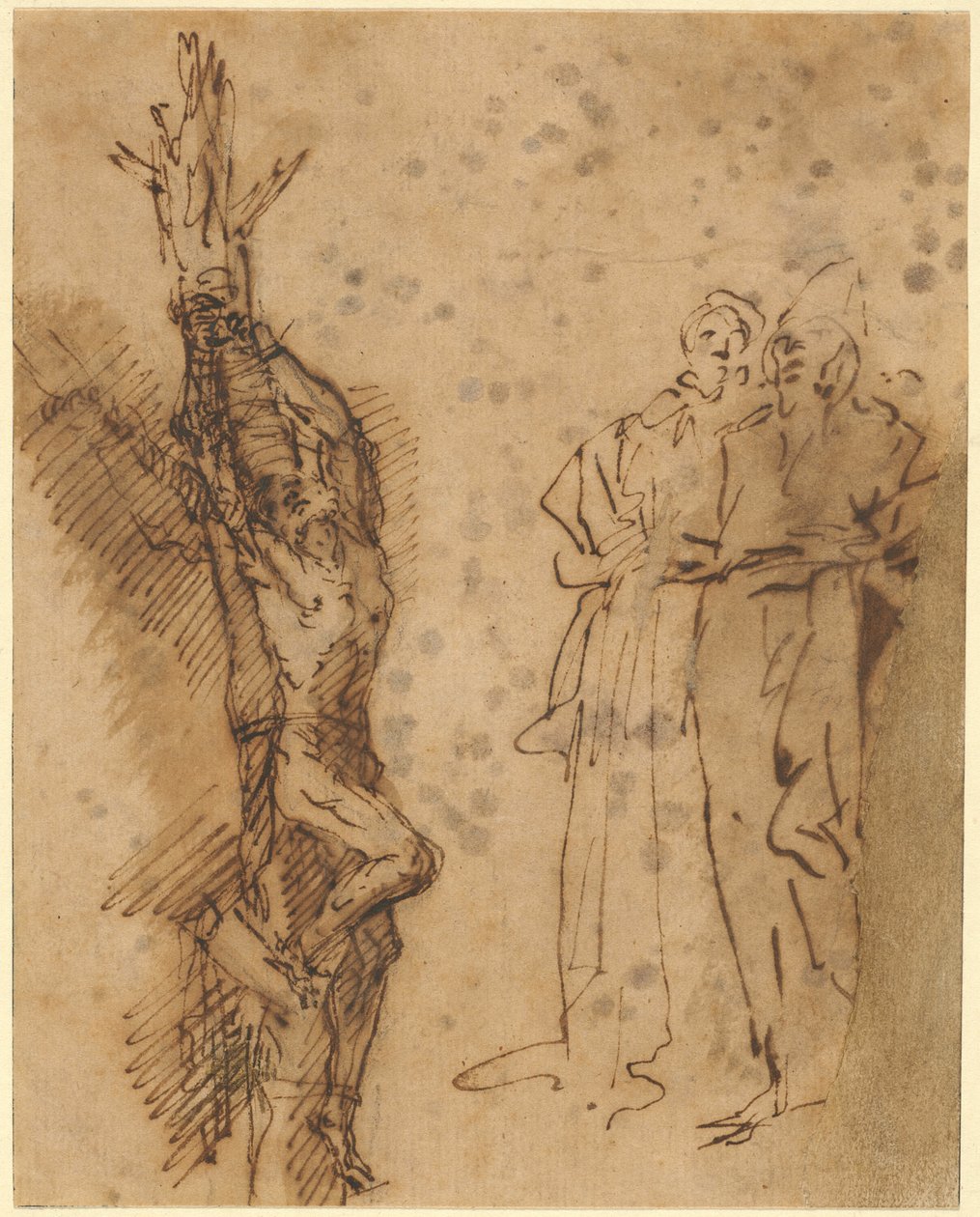 Studie na Polykratovo ukřižování od Salvator Rosa