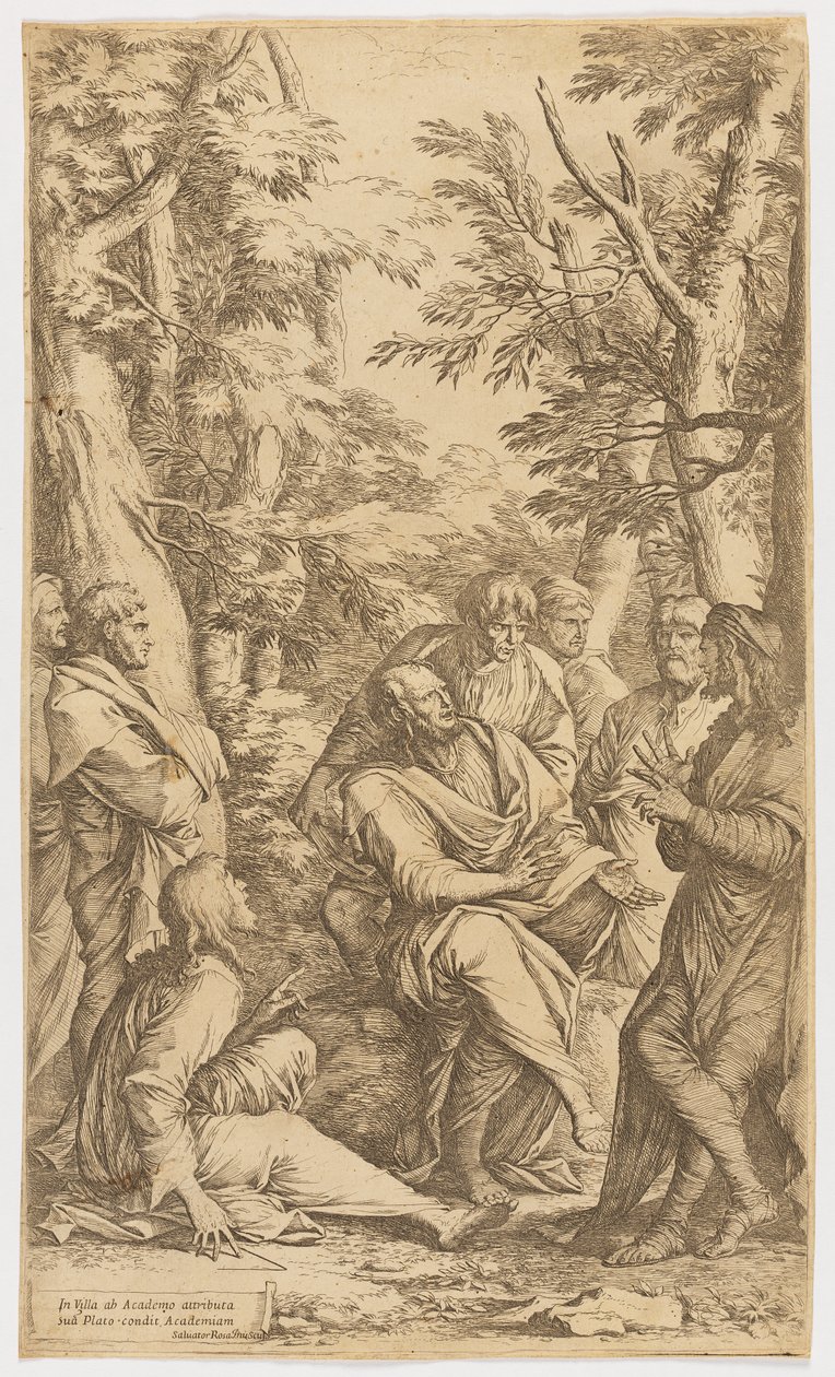 Platónova akademie od Salvator Rosa