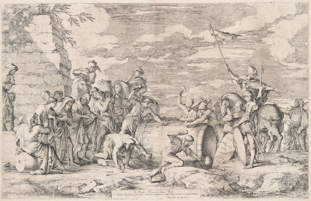Smrt Atilia Regula od Salvator Rosa