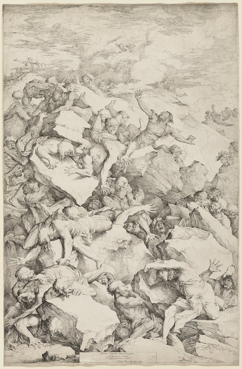 Pád obrů od Salvator Rosa