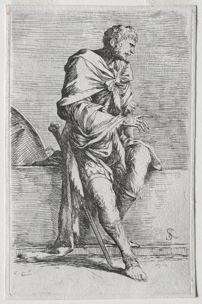 Řada figurín: Figurina, 1656-57. od Salvator Rosa