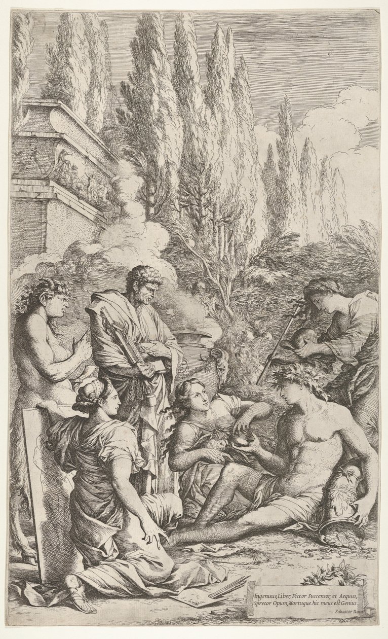 Génius Salvator Rosa, ca. 1662. od Salvator Rosa