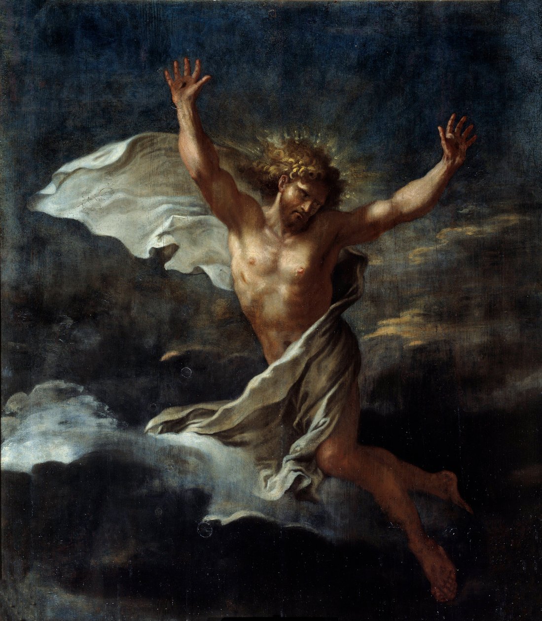 Obraz Vzkříšeného Krista od Salvatora (Salvatora) Rosa (1615-1673) Slunce ze 17. století. 1,09x0,96 m Chantilly, Musee Conde od Salvator Rosa