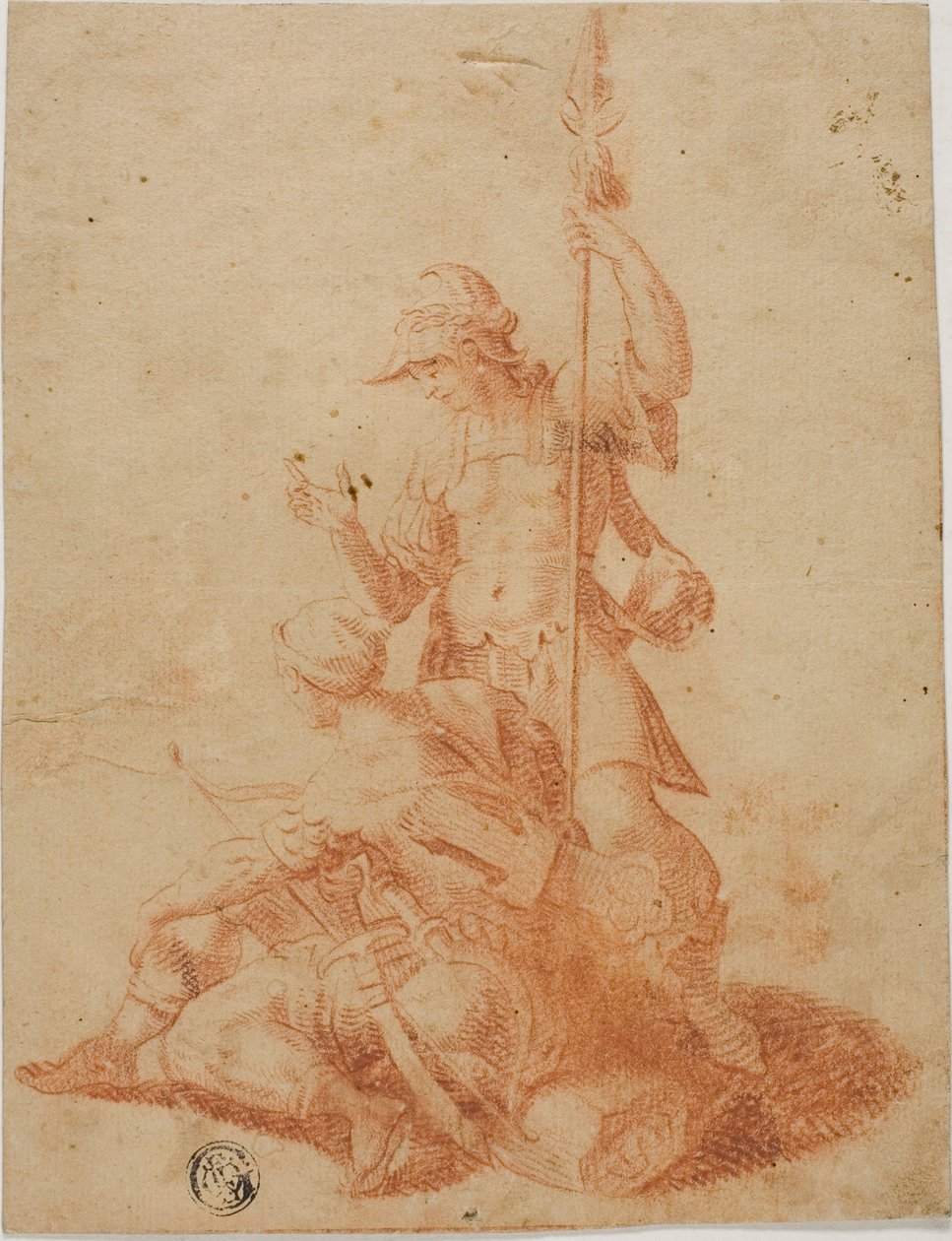 Dva mužští bojovníci od Salvator Rosa
