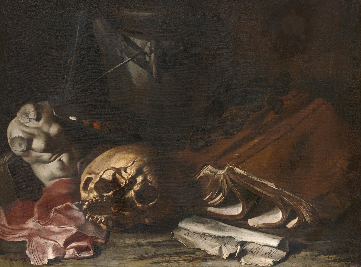 Vanitas – zátiší od Salvator Rosa