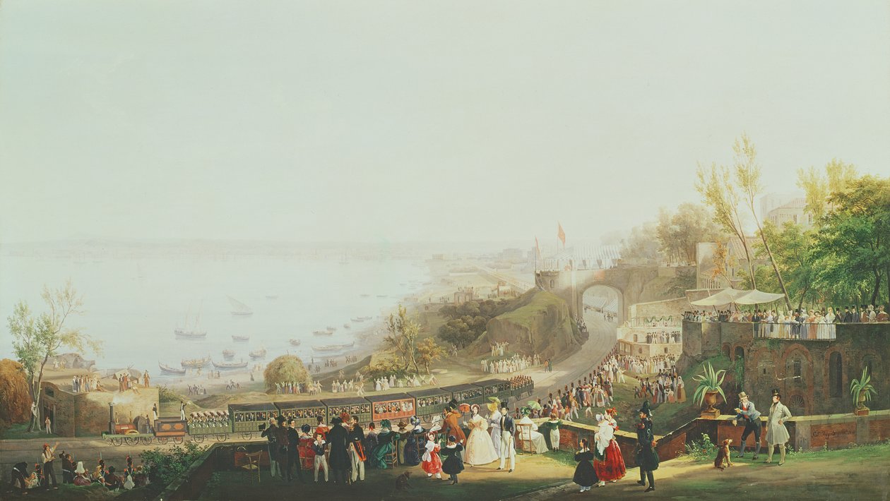 Otevření železnice Neapol-Portici v roce 1839 (viz také 352322) od Salvatore Fergola