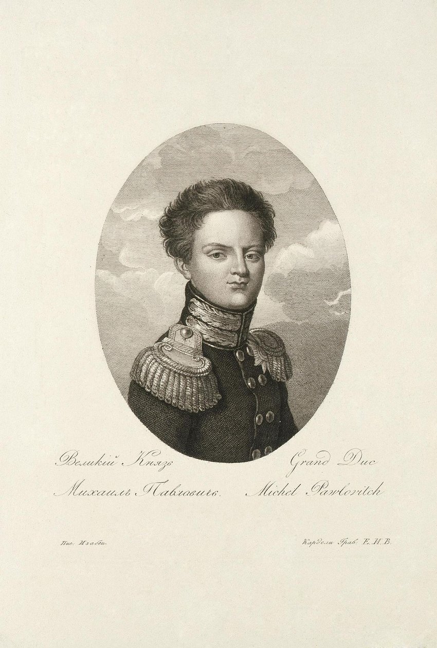 Ruský velkovévoda Michael Pavlovič 1798-1849, 1814 od Salvatore Cardelli