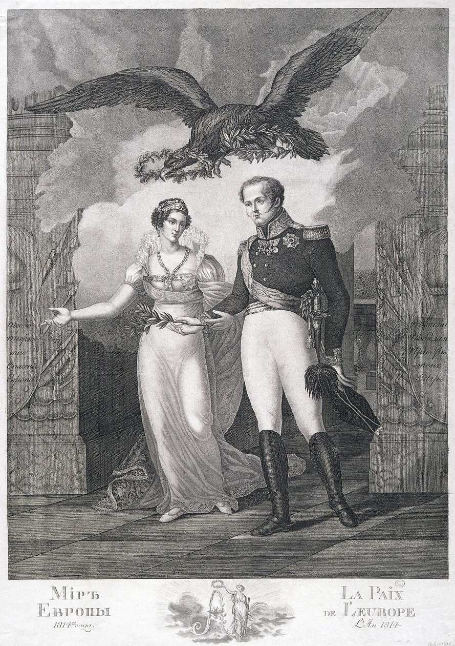 Alegorie míru v Evropě, 1814 od Salvatore Cardelli