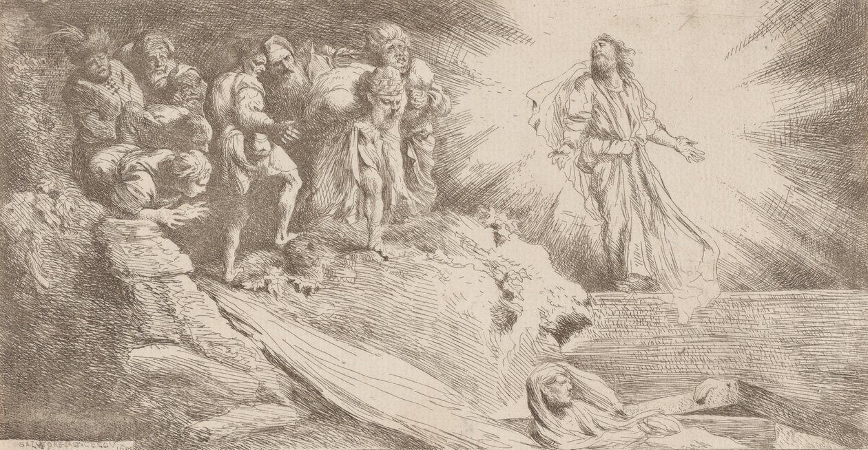 Vzkříšení Lazara, 1645. od Salvatore Castiglione