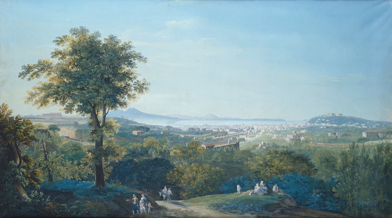 Neapol z Capodimonte Scudillo (akvarel) od Salvatore Fergola