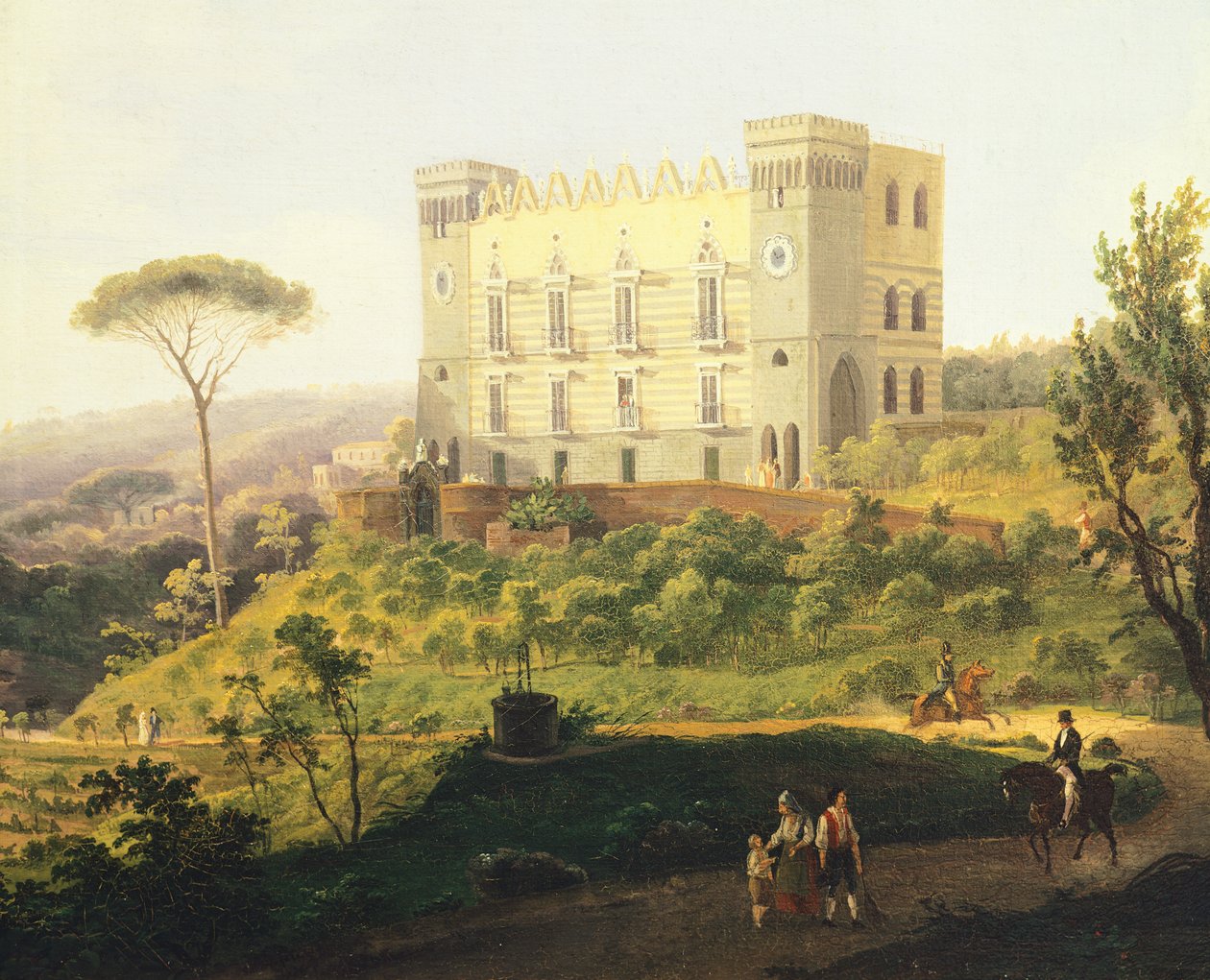 Villa Ruffo v Capodimonte, od Salvatore Fergola (1799-1874), Itálie od Salvatore Fergola