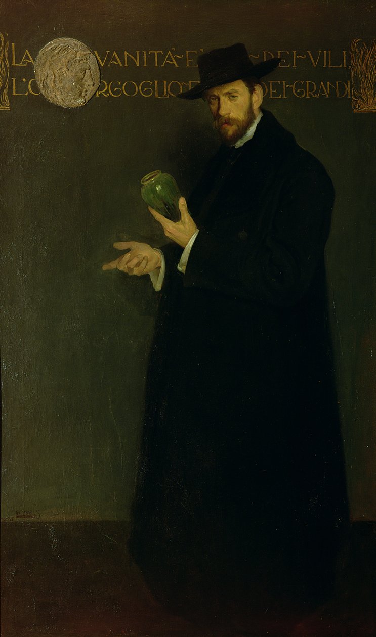 Portrét Galileo Chini (1873-1956) (olej na plátně) od Salvino Tofanari