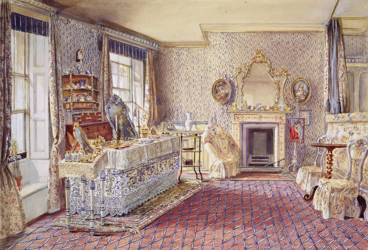 Interiér ložnice od Samuel A. Rayner